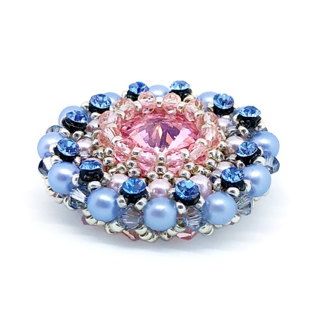 Brooch Ducharme Cinderella Dream Blue Sky Rose