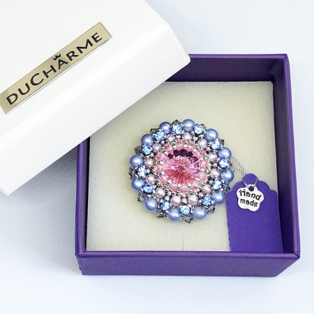 Brooch Ducharme Cinderella Dream Blue Sky Rose